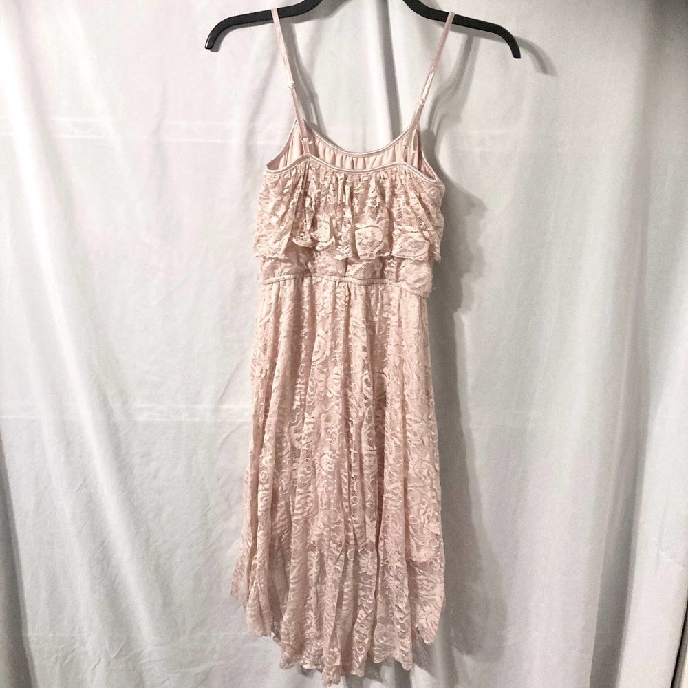 Lily Rose Women's Medium Blush Lace Fairycore Boho Hi-Low Dress - Picture 4 of 12